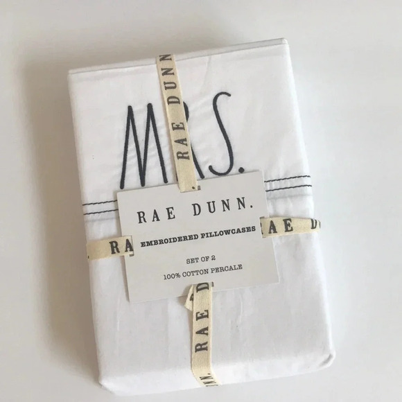 Rae Dunn Mr. and Mrs. Pillowcases - Picture 1 of 3